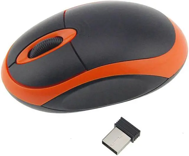 Alt view image 2 of 6 - 2.4G Wireless Mouse Mini Cordless Optical Mice For Computer Laptop Notebook(black/orange)