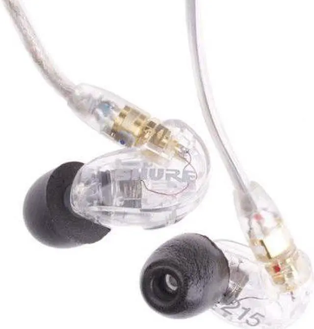 Alt view image 2 of 7 - Shure SE215 PRO Wired Earbuds - Professional Sound Isolating Earphones, Clear Sound & Deep Bass, Single Dynamic MicroDriver, Secure Fit In-Ear Monitor, plus Carrying Case & Fit Kit - Clear
