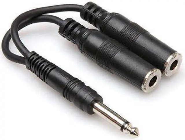 Alt view image 2 of 7 - HOSA - YPP-111 - Y Cable - 1/4 in TS to Dual 1/4 in TSF