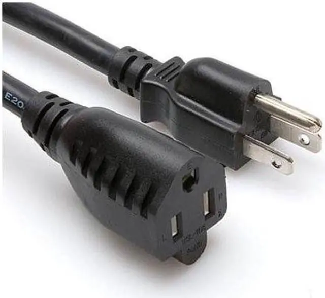 Alt view image 2 of 5 - Hosa PWX-403 Power Ext Nema 5-15r - Nema 5-15p 3ft
