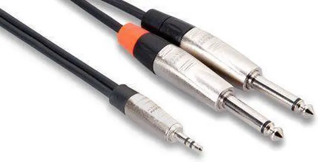 Alt view image 2 of 2 - Hosa HMP-006Y 6-ft. Pro Y Cable 3.5MM TRS-1/4 inch