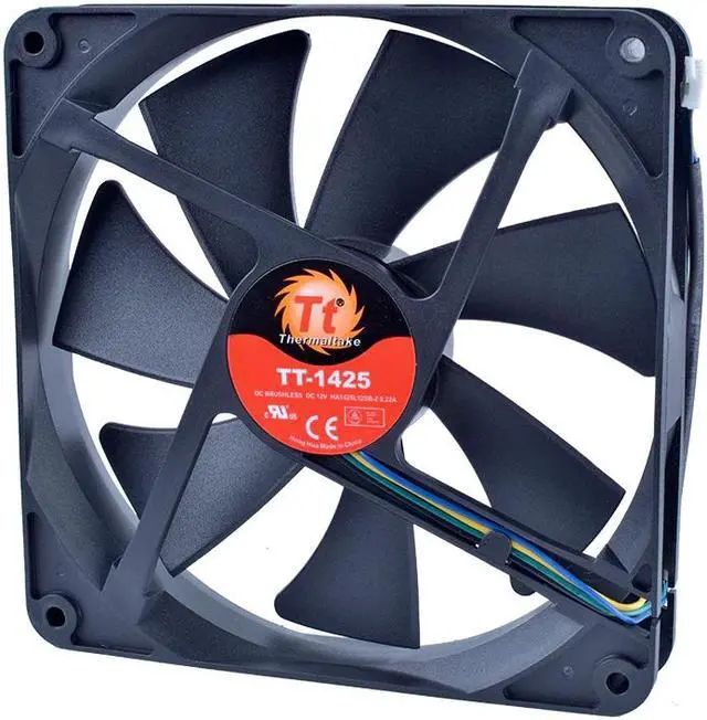 Alt view image 2 of 4 - COOLING REVOLUTION HA1425L12SB-Z 14025 14mm 140mm fan 140x140x25mm 12V 0.22A Double ball bearing quiet power CPU cooling fan