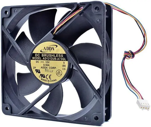 Alt view image 2 of 7 - AD1212UB-A73GL 12cm 120mm fan 12025 12V 0.50A Double ball bearing DC fan computer CPU cooler cooling fan
