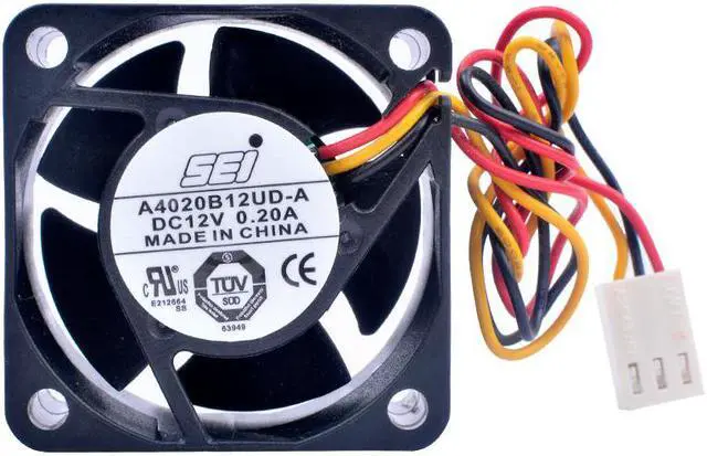Main image of A4020B12UD-A 4cm 4020 40mm fan 40x40x20mm DC12V 0.20A 3 lines Speed monitoring Suitable for CPU/router switch cooling fan