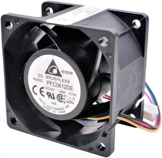 Alt view image 4 of 4 - PFC0612DE 6cm 60mm fan 6038 60mm fan DC12V 1.68A 4-wire PWM server power large air volume cooling fan