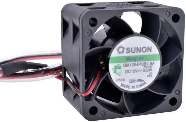 Alt view image 2 of 7 - GM1204PQB1-8A 4cm 40mm fan 4028 12V 2.6W Double ball bearing large air volume power supply cooling fan
