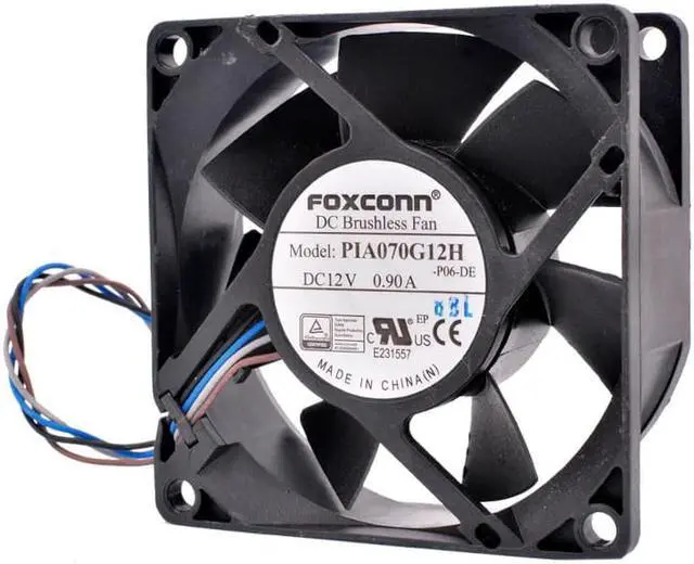 Alt view image 4 of 4 - PAI070G12H 7cm 7025 70mm 70x70x25mm DC12V 0.90A 4 lines computer case CPU high air volume cooling fan