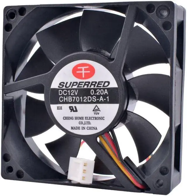 Alt view image 4 of 4 - CHB7012DS-A-1 7cm 70mm fan 7020 70x70x20mm 12V 0.20A Computer CPU 7cm cooling fan Air volume noise balance