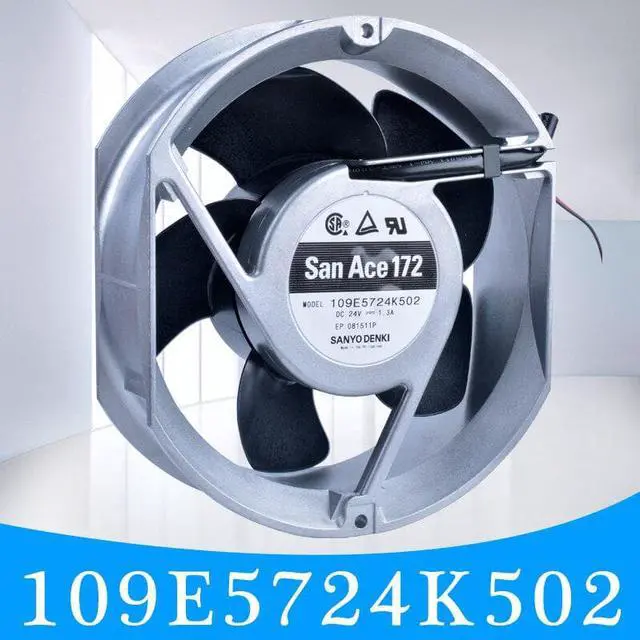 Alt view image 2 of 6 - 109E5724K502 17251 172x150x52mm 24V 1.30A double ball strong wind volume dc cooling fan