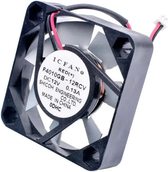 Alt view image 3 of 3 - ICFAN F4010GB-12RCV 4cm 40x40x10mm 40mm fan DC12V 0.13A fan blade with metal sheet, high temperature resistant cooling fan