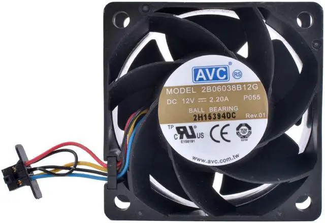 Alt view image 3 of 4 - COOLING REVOLUTION DL180 G6 530748-001 2B06038B12G 6cm 60mm fan 60x60x38mm DC12V 2.20A large air volume server cooling fan