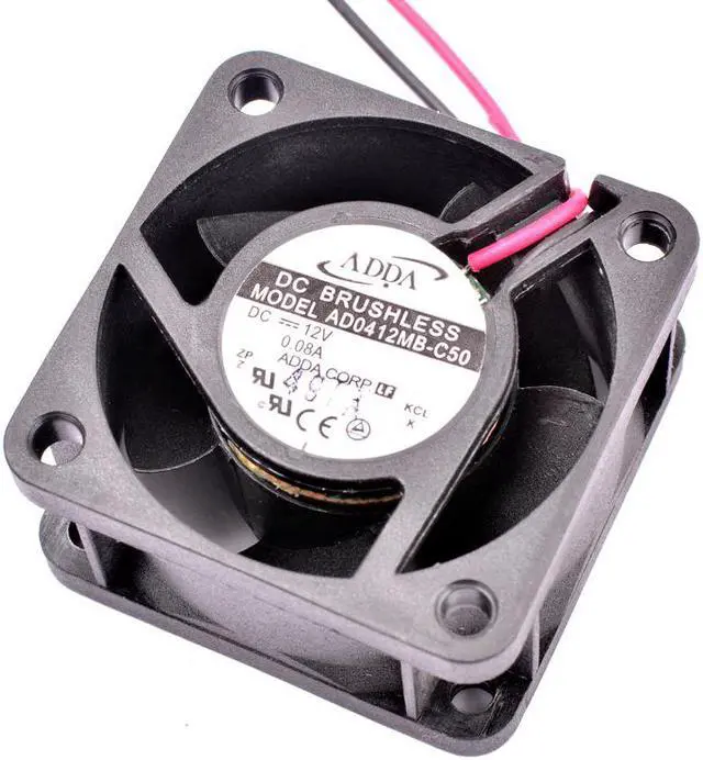 Alt view image 2 of 4 - AD0412MB-C50 4cm 4020 40mm fan 40x40x20mm DC12V 0.08A 2 lines ball mute switch cooling fan