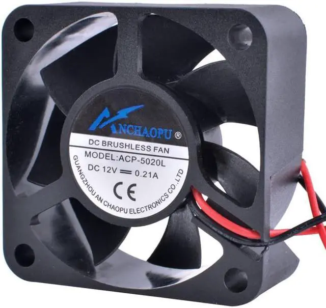 Alt view image 3 of 4 - ACP-5020L 5cm 50mm 5020 12V 0.21A Hydraulic bearing large air volume 2pin cooling fan
