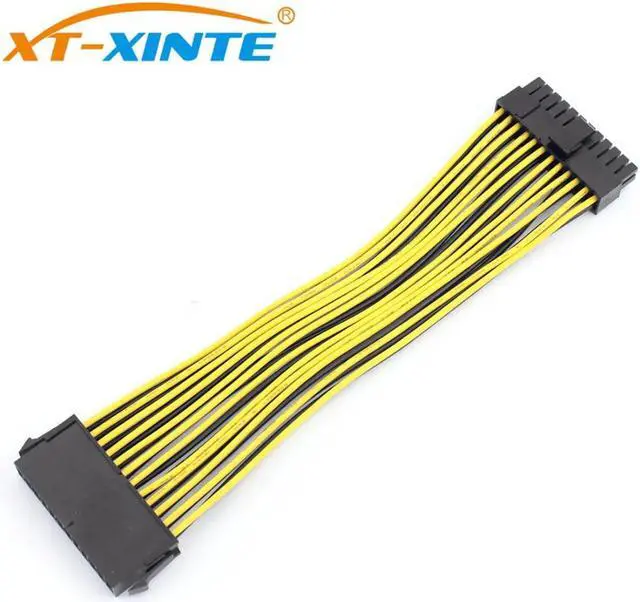 Main image of 20cm 24Pin Power Supply Cable 20+4Pin Motherboard Adapter Extension Cables Cord Extended Line 18AWG for BTC RIG Miner Mining