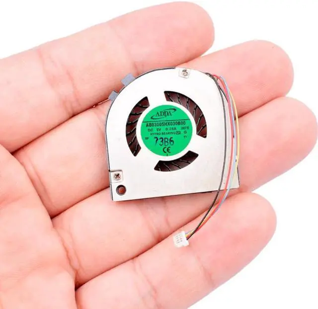 Alt view image 3 of 4 - AB03005HX030B00 3cm 30x30x3mm 3003 30mm fan DC5V 0.28A miniature ultra-thin 4 line side blowing blower cooling fan