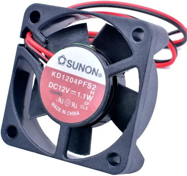 Alt view image 4 of 4 - KD1204PFS2 4cm 4010 40x40x10mm 40mm fan 12V 1.1W ball bearing two-line cooling fan