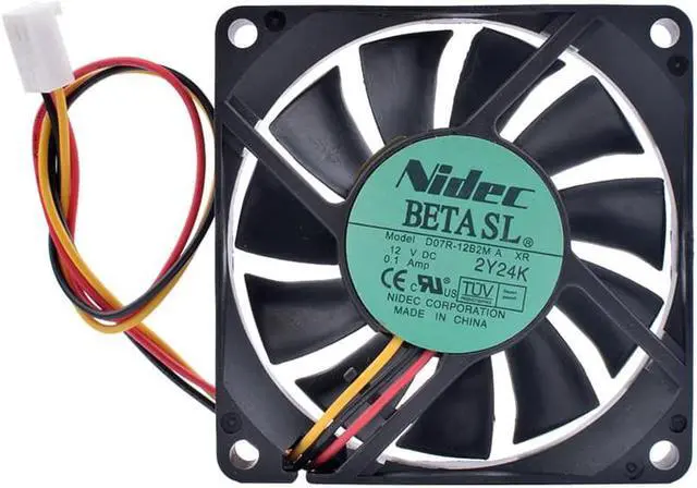 Alt view image 2 of 4 - D07R-12B2M 7cm 7015 70mm fan 12V 0.10A Double ball bearing computer CPU radiator cooling fan