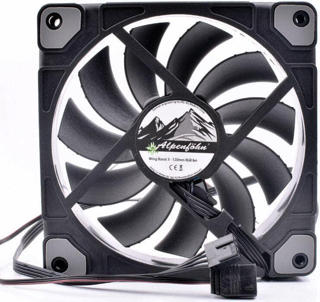 Alt view image 4 of 4 - Alpenföhn Wing Boost3 -120mm RGB fan 12cm 12025 120x120x25mm 12V 4 lines pwm CPU water cooled RGB cooling fan