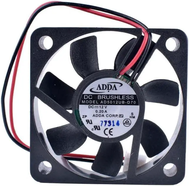 Alt view image 3 of 4 - AD5012UB-D70  5015  50mm fan 50x50x15mm 12V 0.2a double ball bearing 5cm electric car charger fan