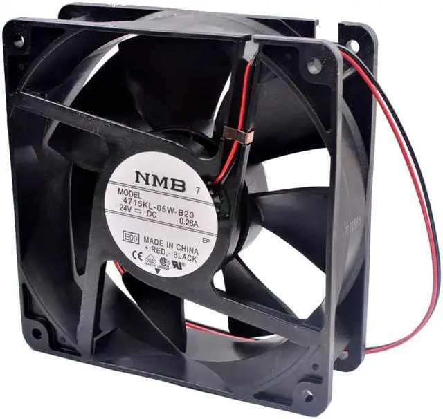 Alt view image 2 of 4 - 4715L-05W-B20 12cm 120mm 120x120x38mm DC24V 0.28A 2 lines Double ball low noise frequency converter cooling fan