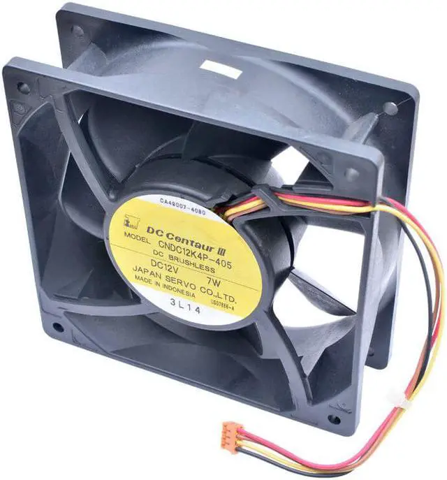 Alt view image 3 of 6 - CA06319-E001 CNDC12K4P-405 120mm 12cm fan 12038 120x120x38mm 12V 7W Quiet 4-line cooling fan for server