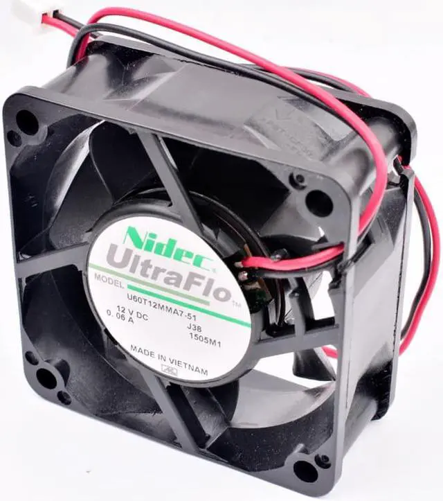 Alt view image 3 of 3 - U60T12MMA7-51 60mm fan 6cm 6025 60x60cx25mm DC12V 0.06A quiet cooling fan for power supply