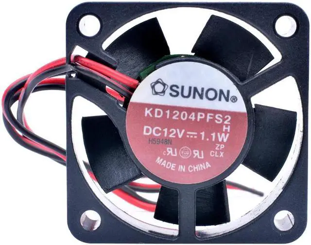 Alt view image 3 of 4 - KD1204PFS2 4cm 4010 40x40x10mm 40mm fan 12V 1.1W ball bearing two-line cooling fan