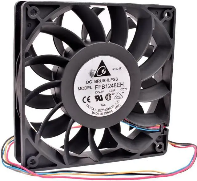 Alt view image 4 of 5 - FFB1248EH 12cm 120mm 120x120x25mm 12025 DC48V 0.38A server inverter cooling fan