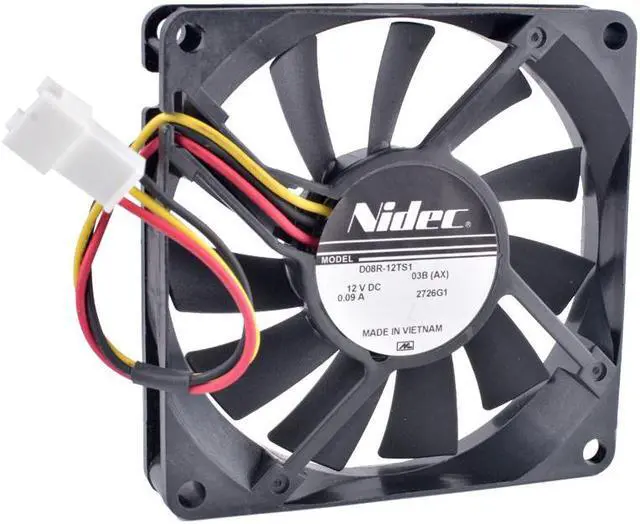 Main image of D08R-12TS1 8cm 80mm fan 8015 12V 0.09A 3-wire ultra-quiet cooling fan