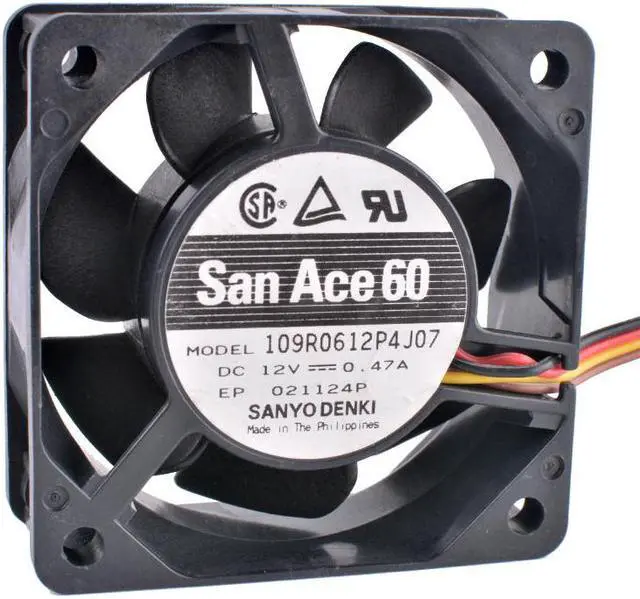 Main image of 109R0612P4J07 6cm 6025 60mm fan 12V 0.47A Double ball bearing 4-wire 4pin PWM high volume air cooling fan