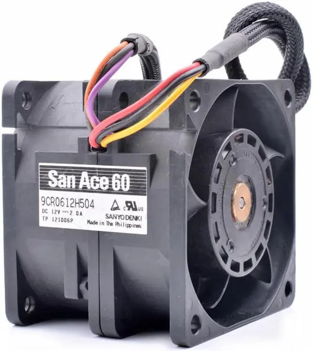 Alt view image 2 of 4 - 9CR0612H504 6cm 6050 60x60x50mm 12V 2.0A server dual motor cooling fan