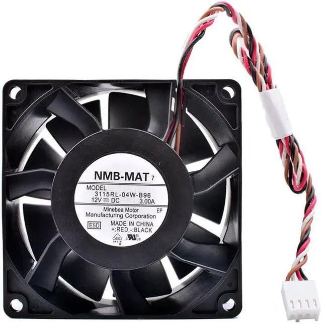 Alt view image 4 of 7 - 3115RL-04W-B96 8cm 8038 80mm fan 12V 3.00A High air volume PWM control speed cooling fan