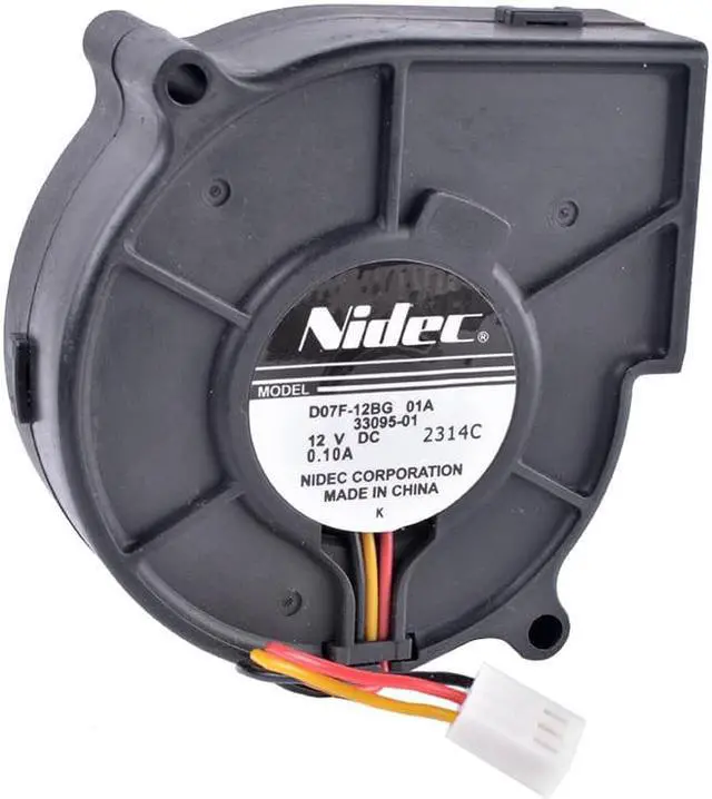 Alt view image 2 of 4 - D07F-12BG 7530 75mm fan 7.5cm 12V 0.10A Silent centrifugal turbine blower fan