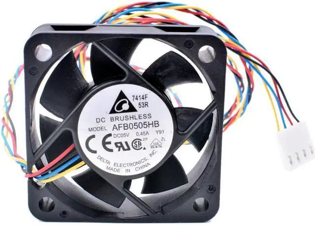 Alt view image 4 of 4 - AFB0505HB 5cm 50mm fan 50x50x15mm DC5V 0.45A 4 lines pwm large air volume cooling fan