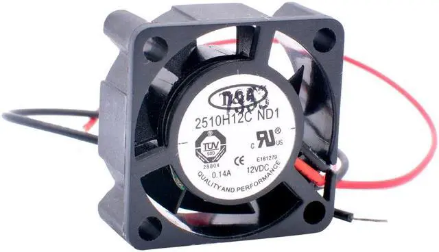 Alt view image 2 of 4 - 2510H12C ND1 2.5cm 25mm fan 25x25x10mm DC12V 0.14A 12500 rpm Small cooling fan for micro equipment with large air volume
