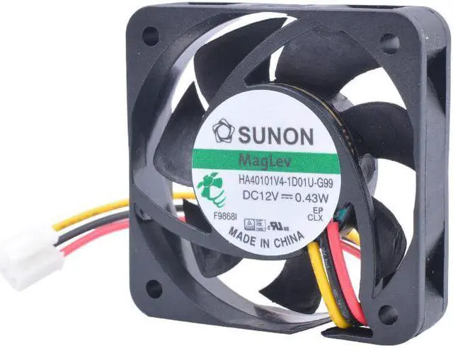 Alt view image 4 of 4 - HA40101V4-1D01U-G99 4cm 40mm fan 40x40x10mm DC12V 0.43W 3 lines magnetic suspension ultra-quiet micro cooling fan