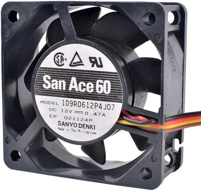 Alt view image 3 of 4 - 109R0612P4J07 6cm 6025 60mm fan 12V 0.47A Double ball bearing 4-wire 4pin PWM high volume air cooling fan