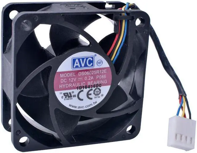 Main image of DS06025R12E 60mm fan 6025 60x60x25mm 12V 0.20A Four-wire PWM ultra-quiet cooling fan
