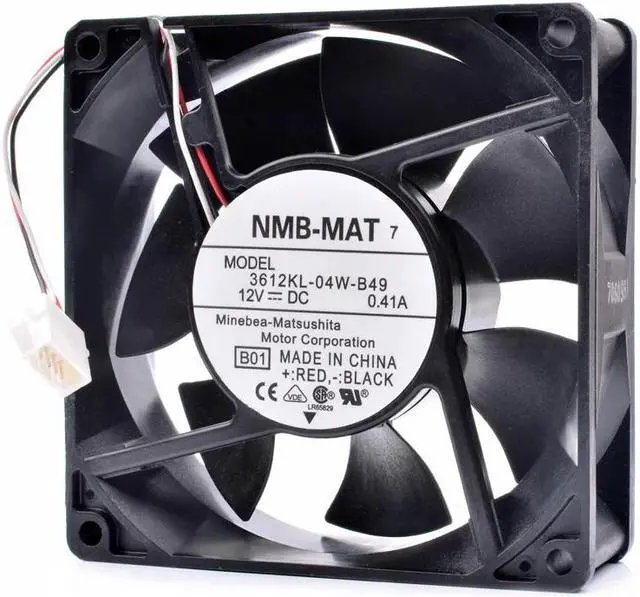 Alt view image 4 of 4 - 3612KL-04W-B49 9032 9cm 92x92x32mm 12V 0.41A server chassis cooling fan