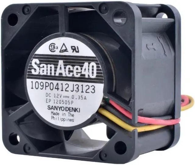 Alt view image 3 of 4 - 109P0412J3123 4cm 4028 40mm fan 12V 0.35A Double Ball Bearing Server Frequency Converter Cooling Fan