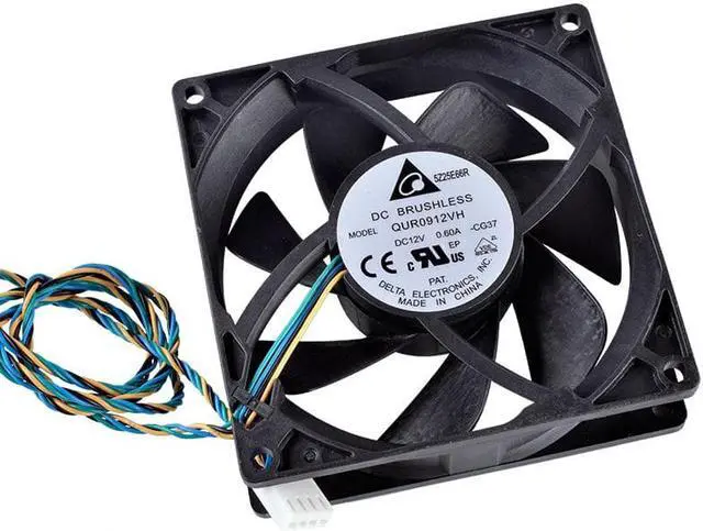 Alt view image 2 of 5 - QUR0912VH 9CM 92X92X25mm 12V 0.60A 4 lines pwm large air volume computer CPU radiator fan Mini water cooling fan