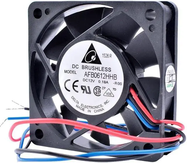 Alt view image 2 of 4 - AFB0612HHB 6cm 6015 60mm fan DC 12V 0.18A Double ball bearing large air volume cooling fan