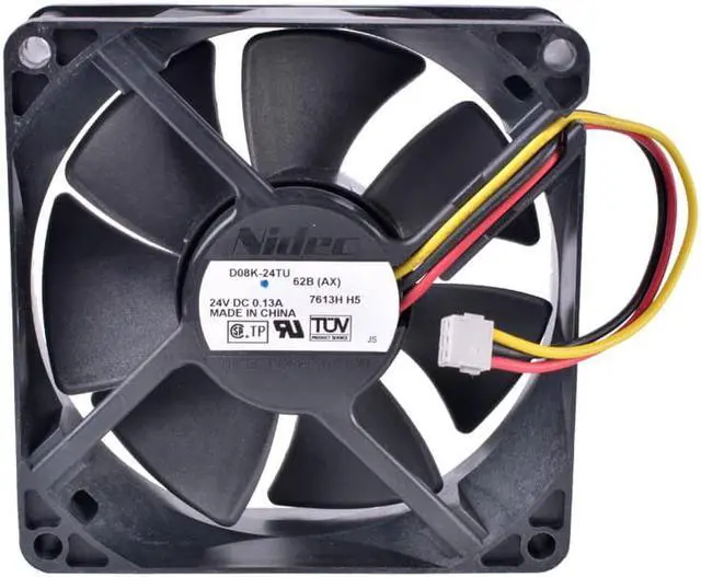 Alt view image 2 of 4 - D08K-24TU 62B(AX) 8cm 8025 80mm fan 24V 0.13A Inverter server cooling fan