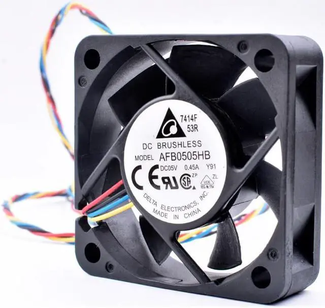 Alt view image 2 of 4 - AFB0505HB 5cm 50mm fan 50x50x15mm DC5V 0.45A 4 lines pwm large air volume cooling fan