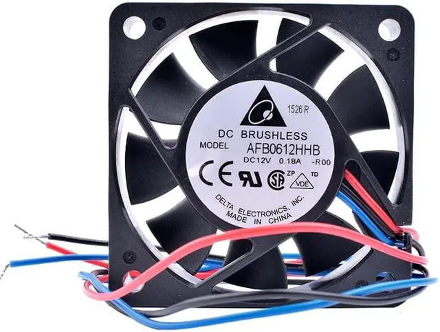 Alt view image 3 of 4 - AFB0612HHB 6cm 6015 60mm fan DC 12V 0.18A Double ball bearing large air volume cooling fan