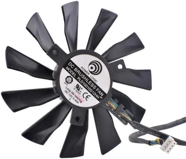 Alt view image 4 of 4 - PLD10010S12HH 12V 0.40A R9-290X R9- 280X R9-270X R7-260X Graphics Cooling Fan