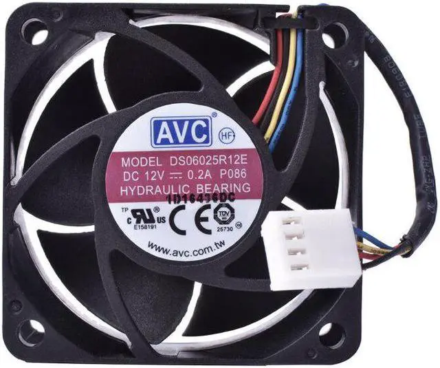 Alt view image 5 of 6 - DS06025R12E 60mm fan 6025 60x60x25mm 12V 0.20A Four-wire PWM ultra-quiet cooling fan