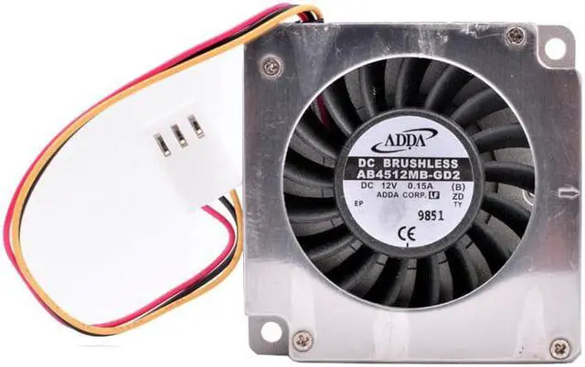 Alt view image 2 of 4 - AB4512MB-GD2 4.5cm 45mm 45x45x10mm DC12V 0.15A 3 lines double ball bearing aluminum housing blower cooling fan for 3D printer