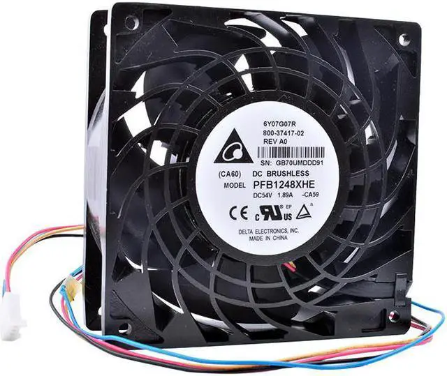 Main image of PFB1248XHE 12038 12cm 48V 1.92A double ball bearing inverter server metal fan