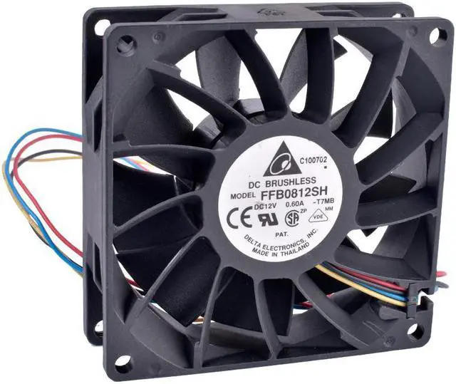 Main image of FFB0812SH 8cm 8025 80mm fan 12V 0.60A 4-wire pwm high volume booster cooling fan